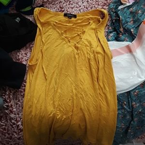 Ambiance yellow tank top
